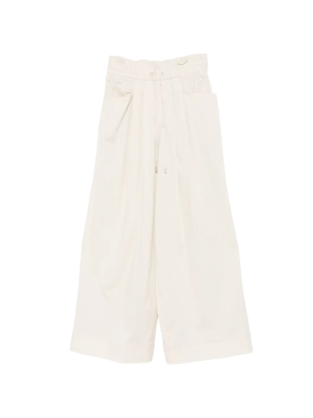 PT Torino Rose drawstring wide-leg trousers - Toni neutri