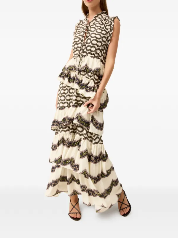 floral formal dresses Andrea & Leo A1289 Embroidered A-Line Dress 2 / Champagne (Wheat) Handmade genuine leather Black long sleeved mini Fully Lined Size:L (US8)