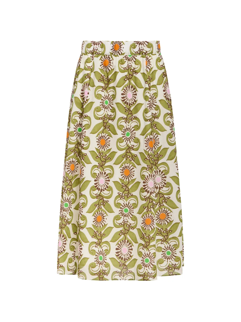 Marie Oliver Sasha floral-print skirt - Toni neutri