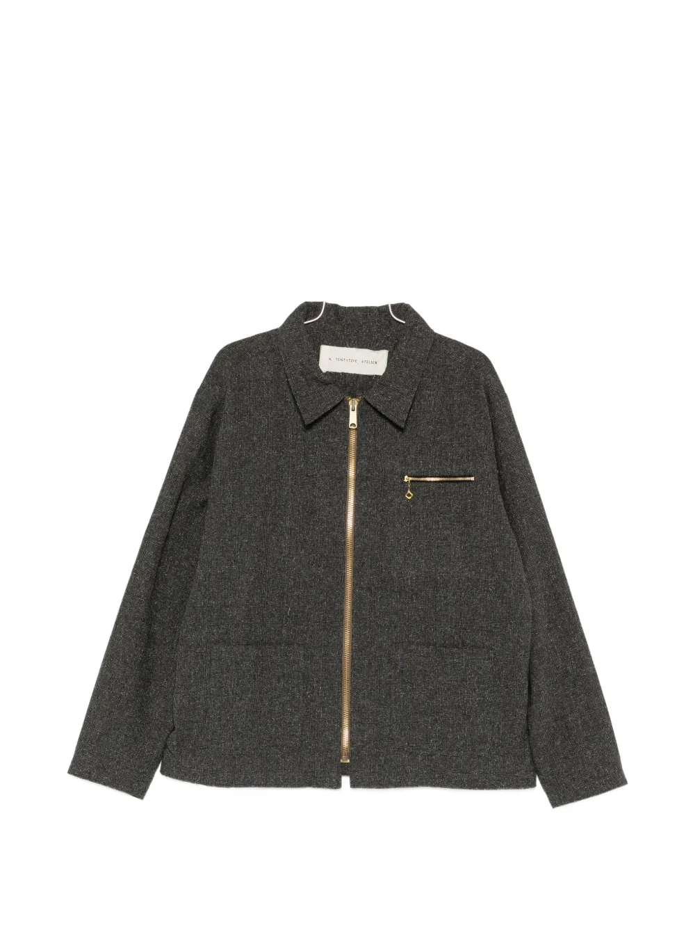 A Tentative Atelier zip-up jacket - Marrone