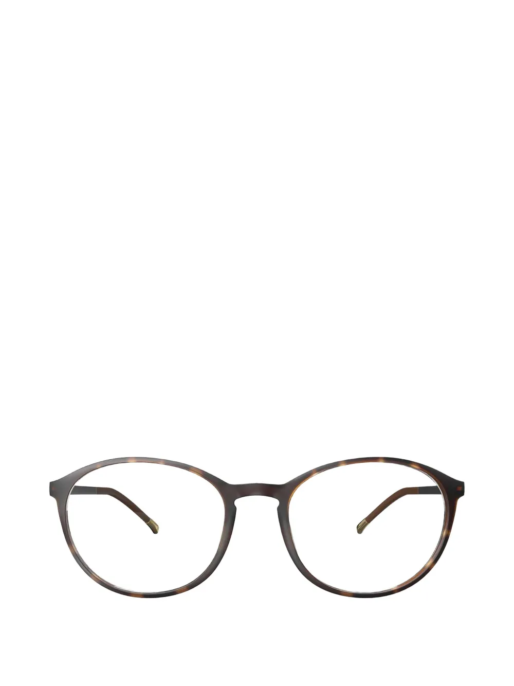 Silhouette 톨토이즈셸 이펙트 라운드 프레임 안경