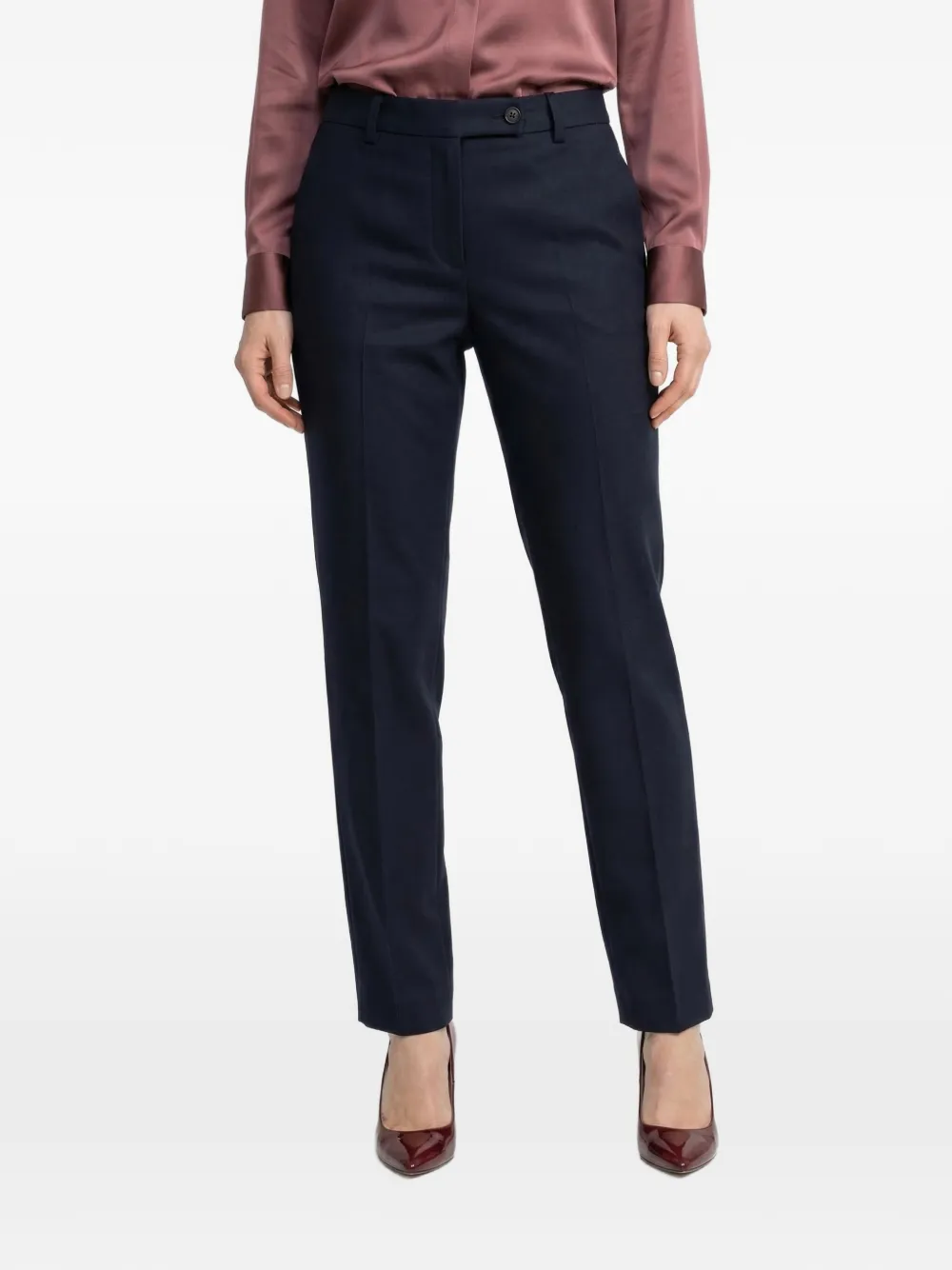 Brunello Cucinelli belt-loops trousers - Blu