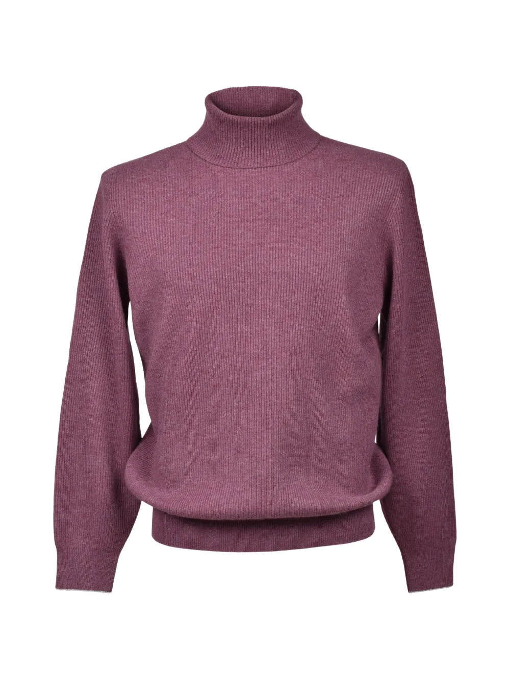 Brunello Cucinelli ribbed-knit roll-neck sweater - Viola