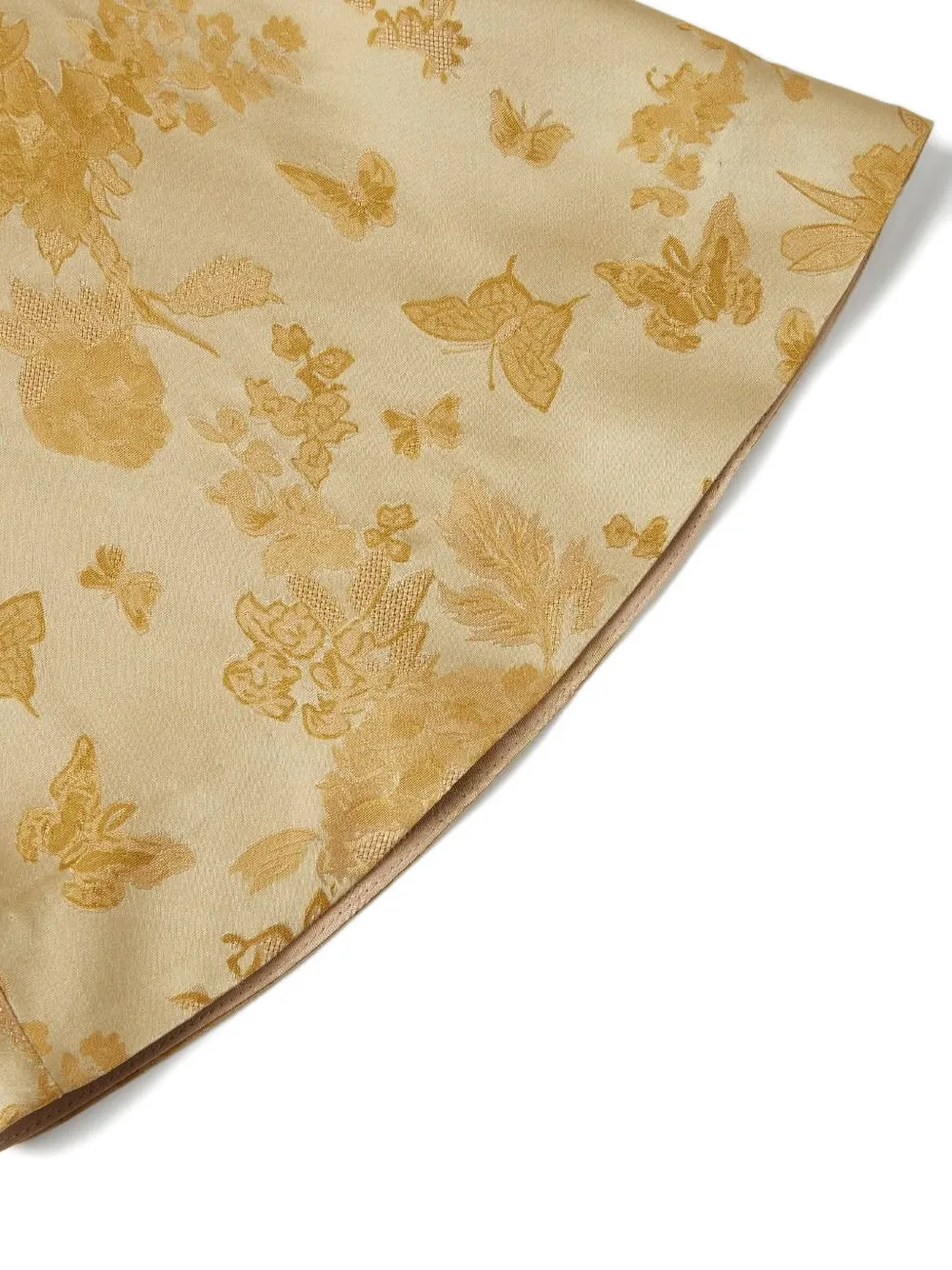 Shanghai Tang zijden blouse met jacquard Beige