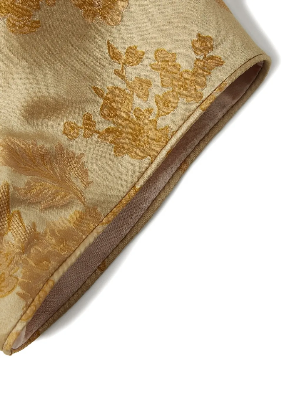 Shanghai Tang Qipao midi-jurk met jacquard Beige