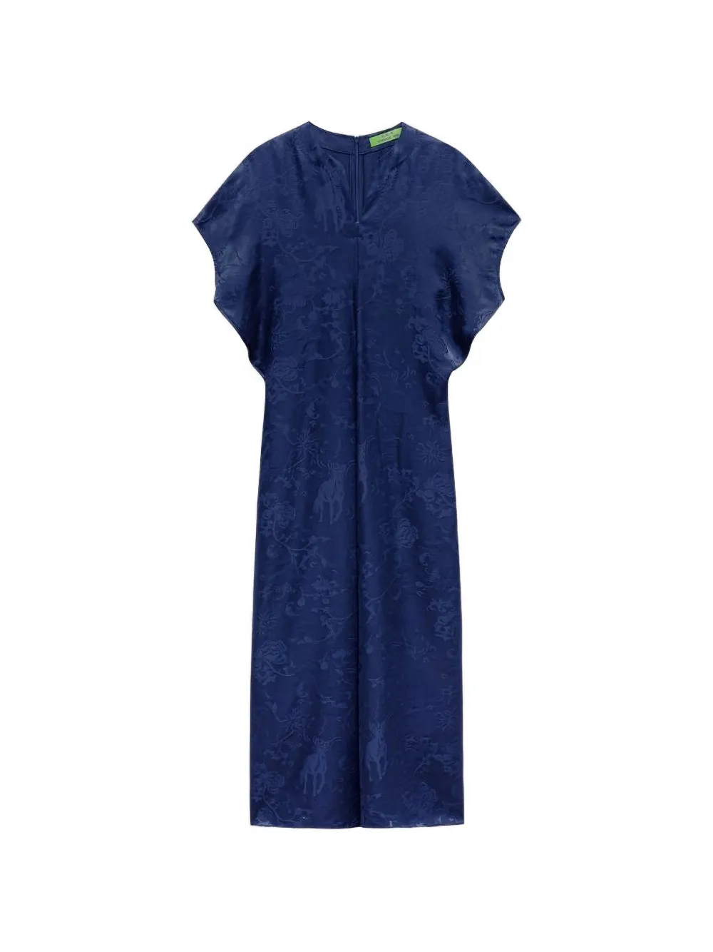 Shanghai Tang Tang jacquard midi dress - Blue