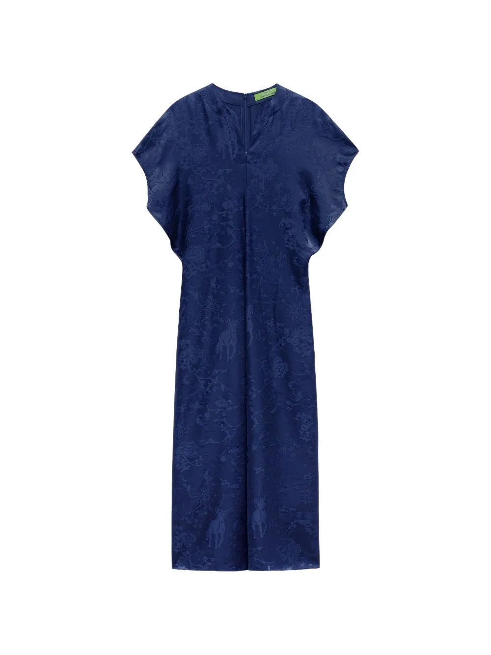 Shanghai Tang Tang jacquard midi dress - Blue