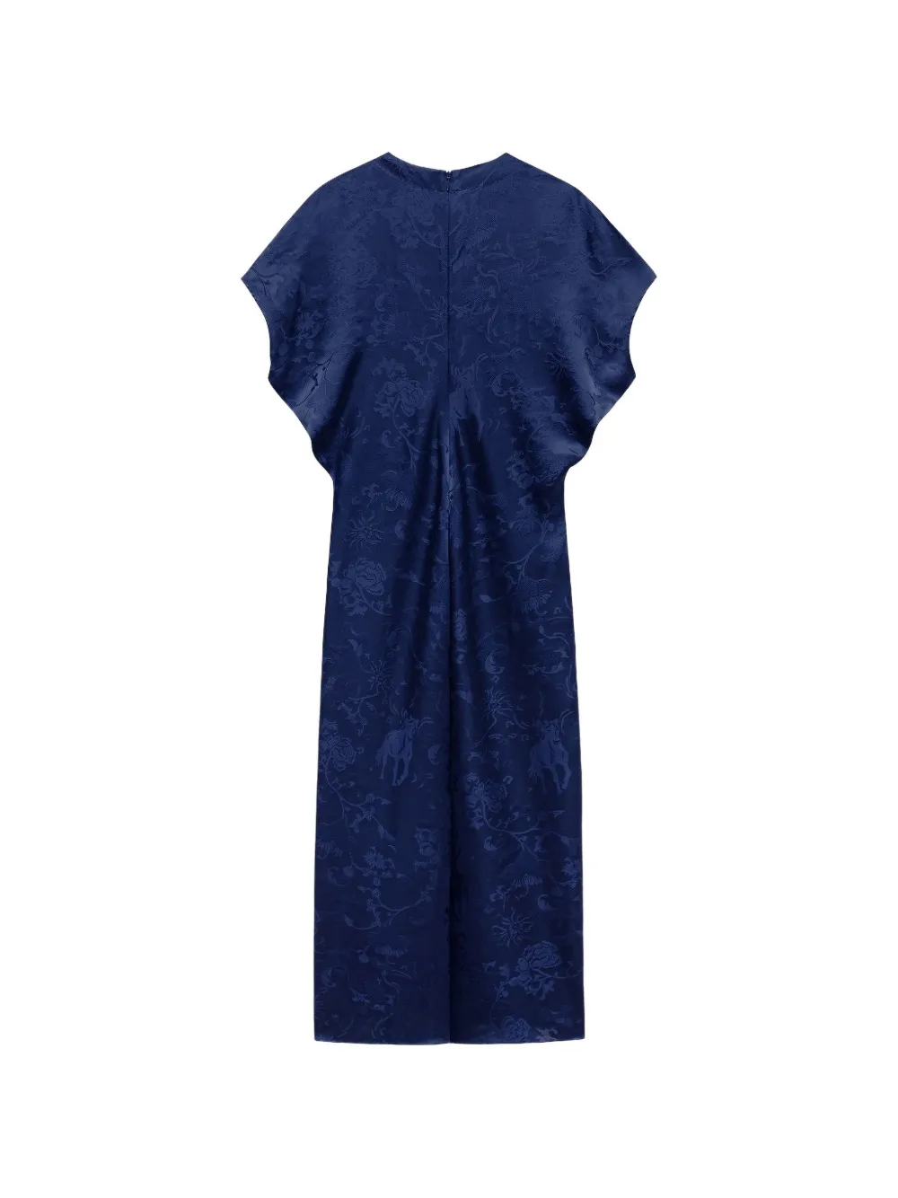 Shanghai Tang midi-jurk met jacquard Blauw