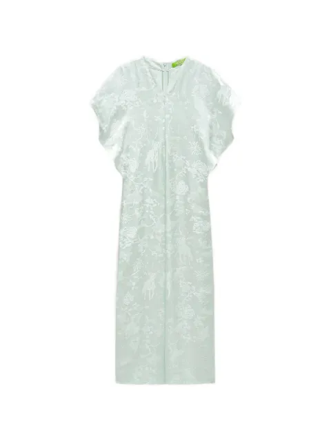 Shanghai Tang Tang jacquard silk midi dress