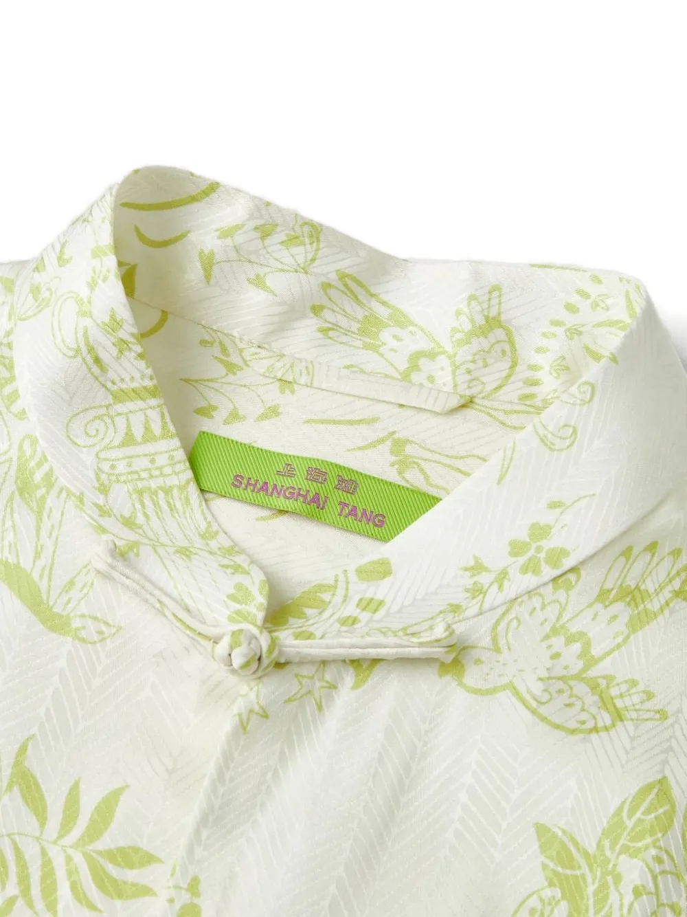 Shanghai Tang overhemd met jacquard Wit