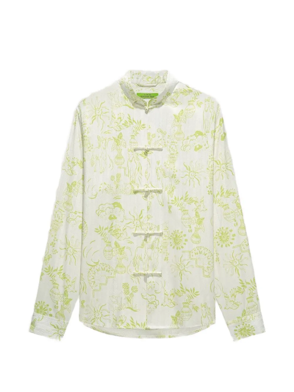 Shanghai Tang Tang jacquard shirt - Weiß