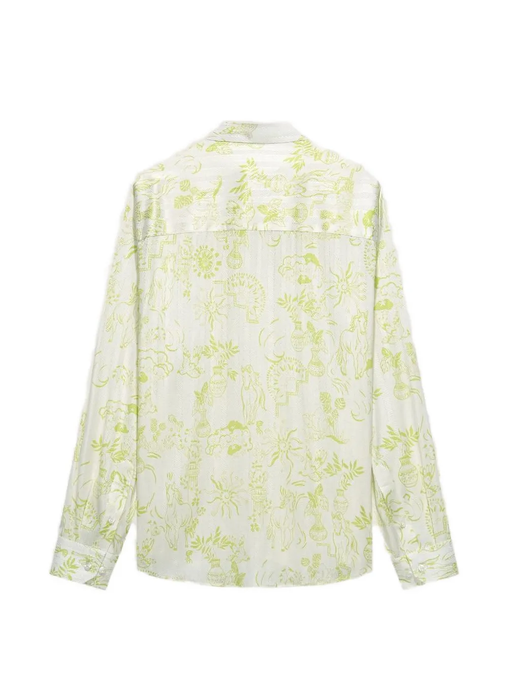 Shanghai Tang overhemd met jacquard Wit