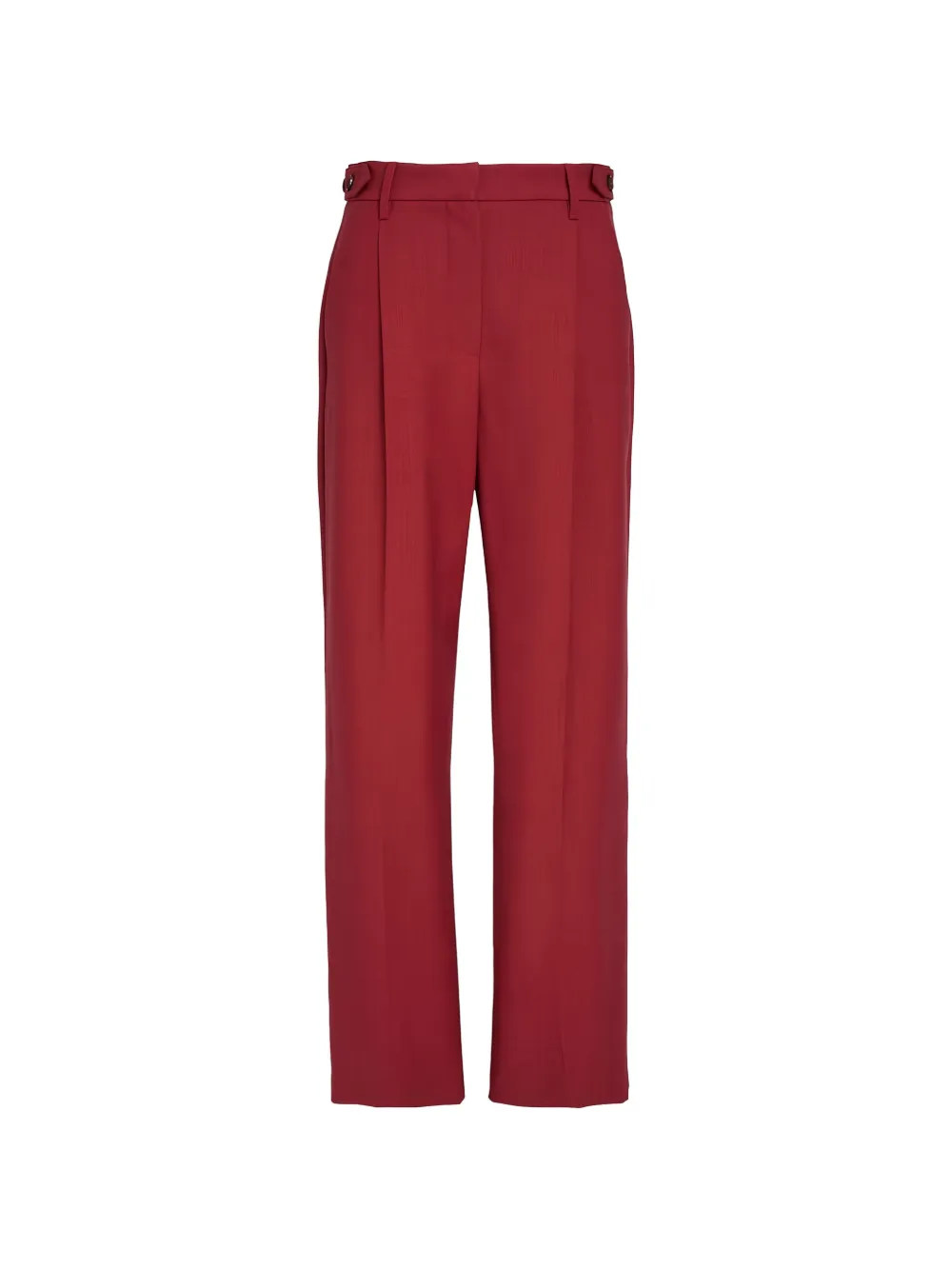 Brunello Cucinelli pleated wool-twill trousers - Rosso