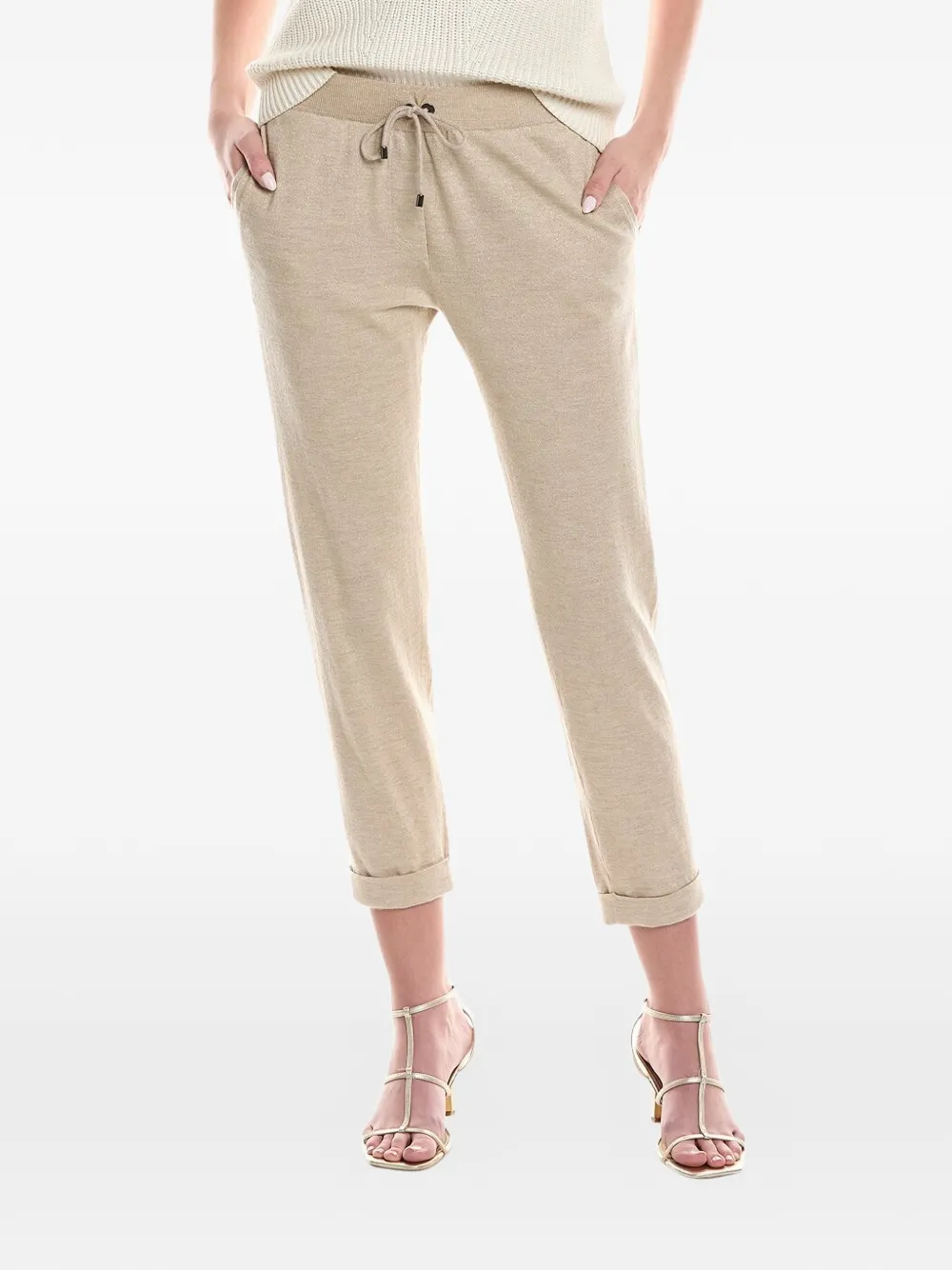 Brunello Cucinelli drawstring track pants - Toni neutri
