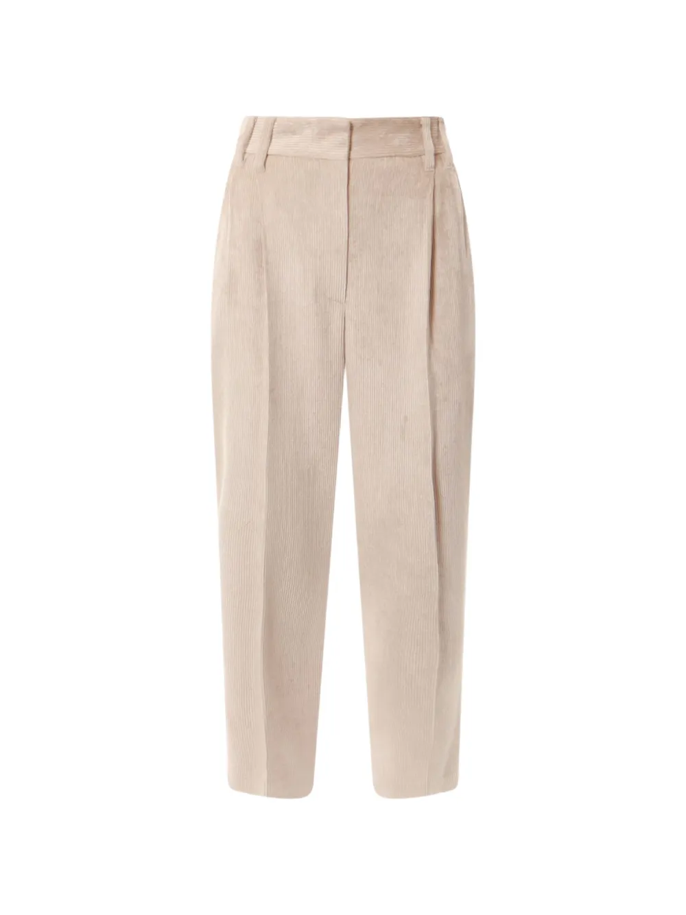 Brunello Cucinelli pleated corduroy trousers - Toni neutri