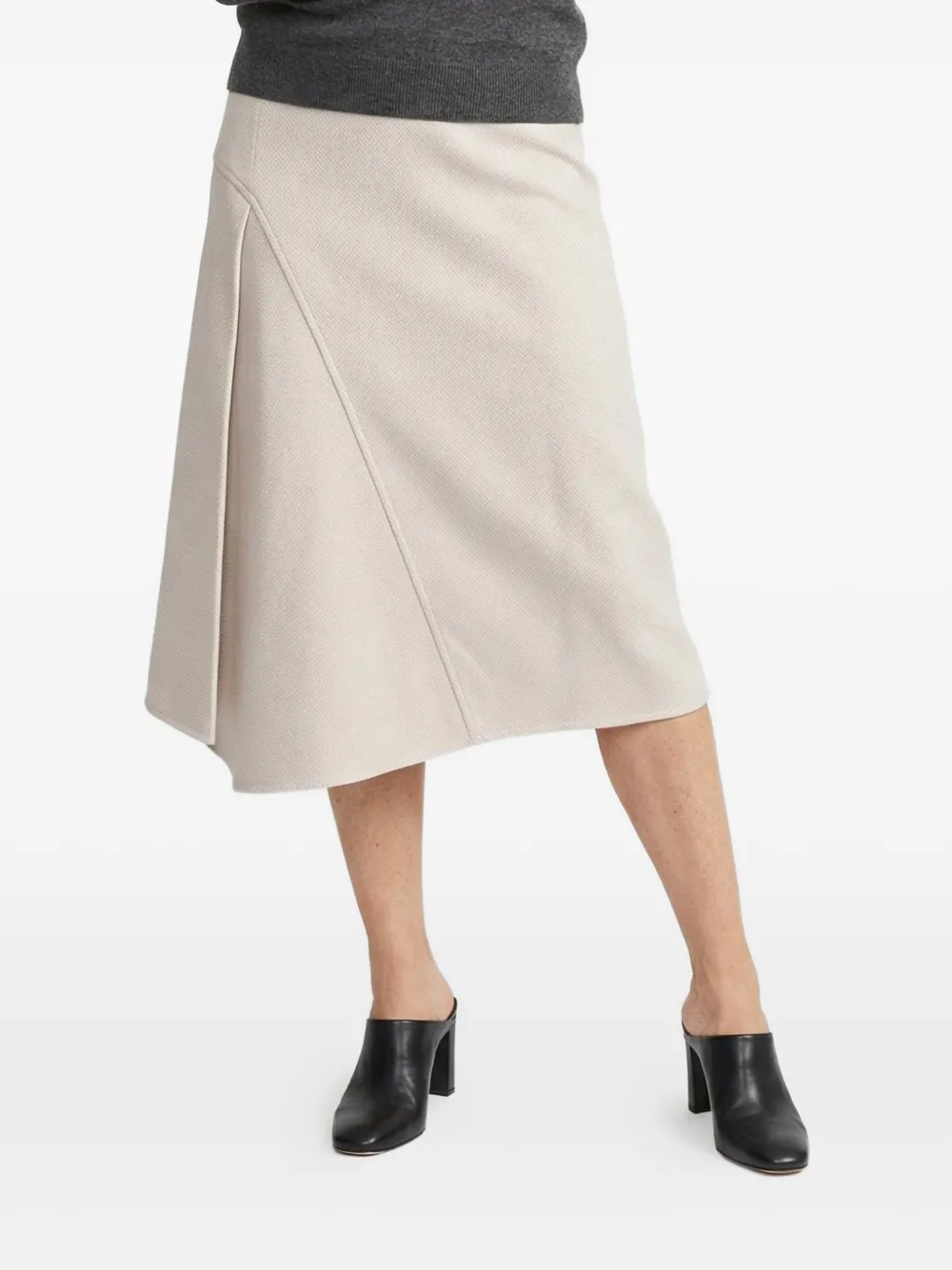Brunello Cucinelli panelled asymmetric skirt - Toni neutri