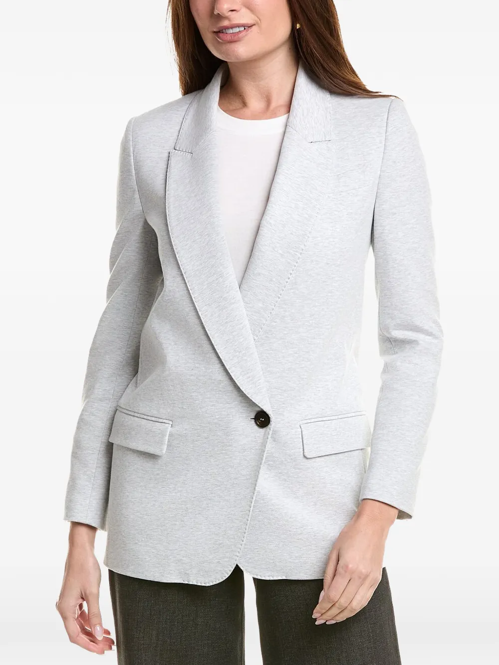 Brunello Cucinelli single-button tailored blazer - Grigio