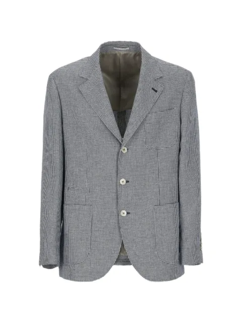 Brunello Cucinelli checkered-pattern deconstructed blazer
