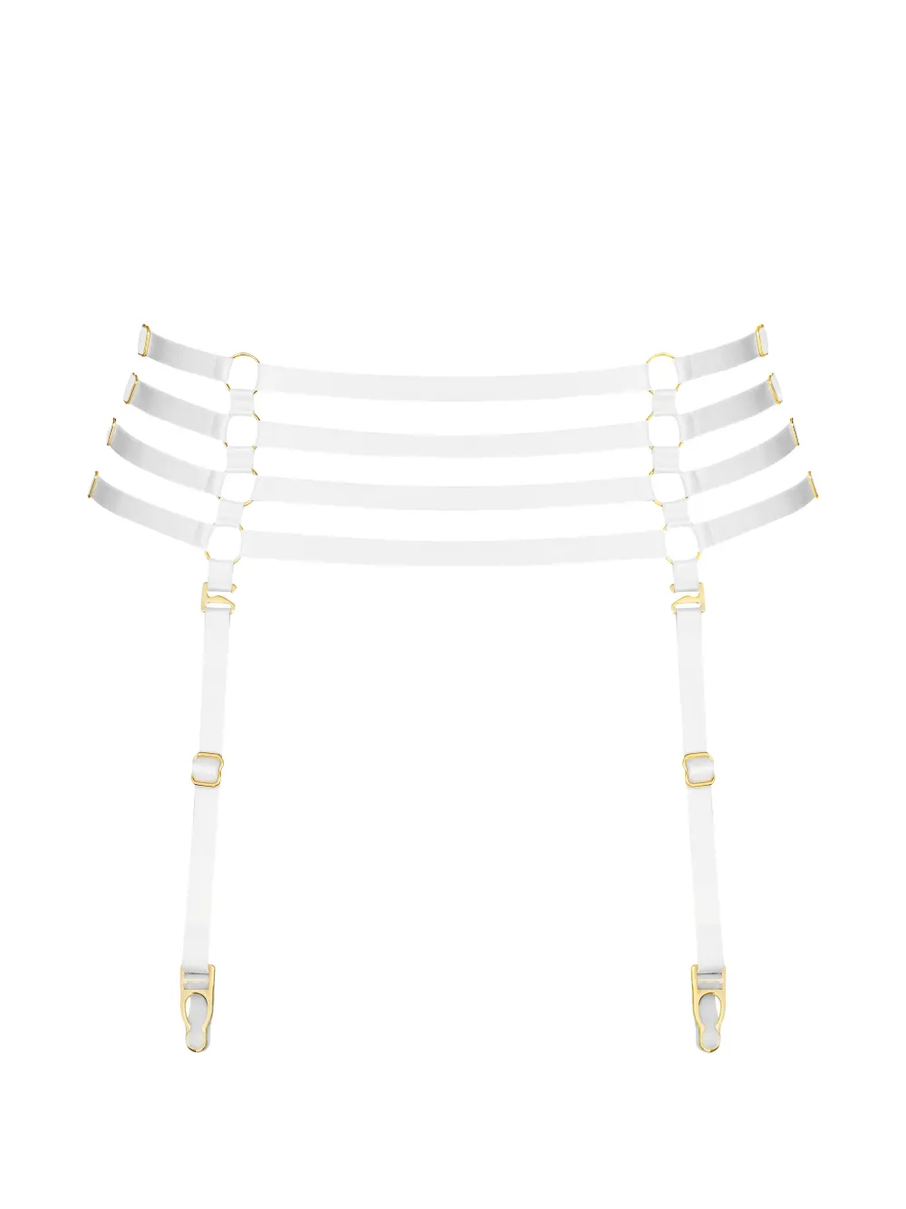 Maison Close Bretels met meerdere bandjes Wit