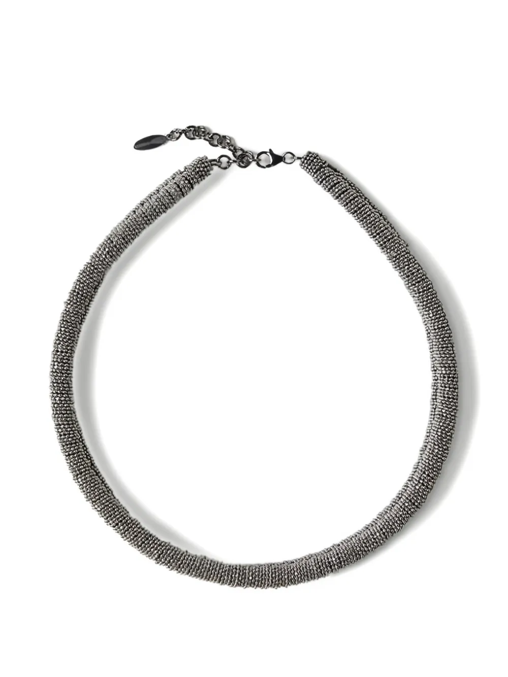Brunello Cucinelli woven choker necklace - Argento