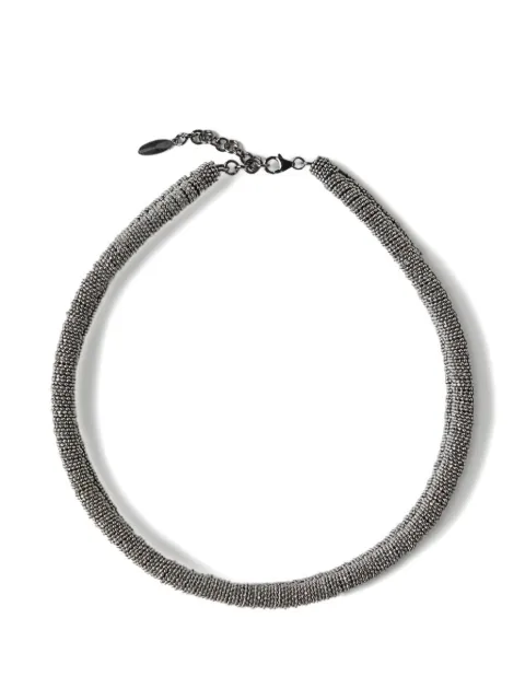 Brunello Cucinelli woven choker necklace