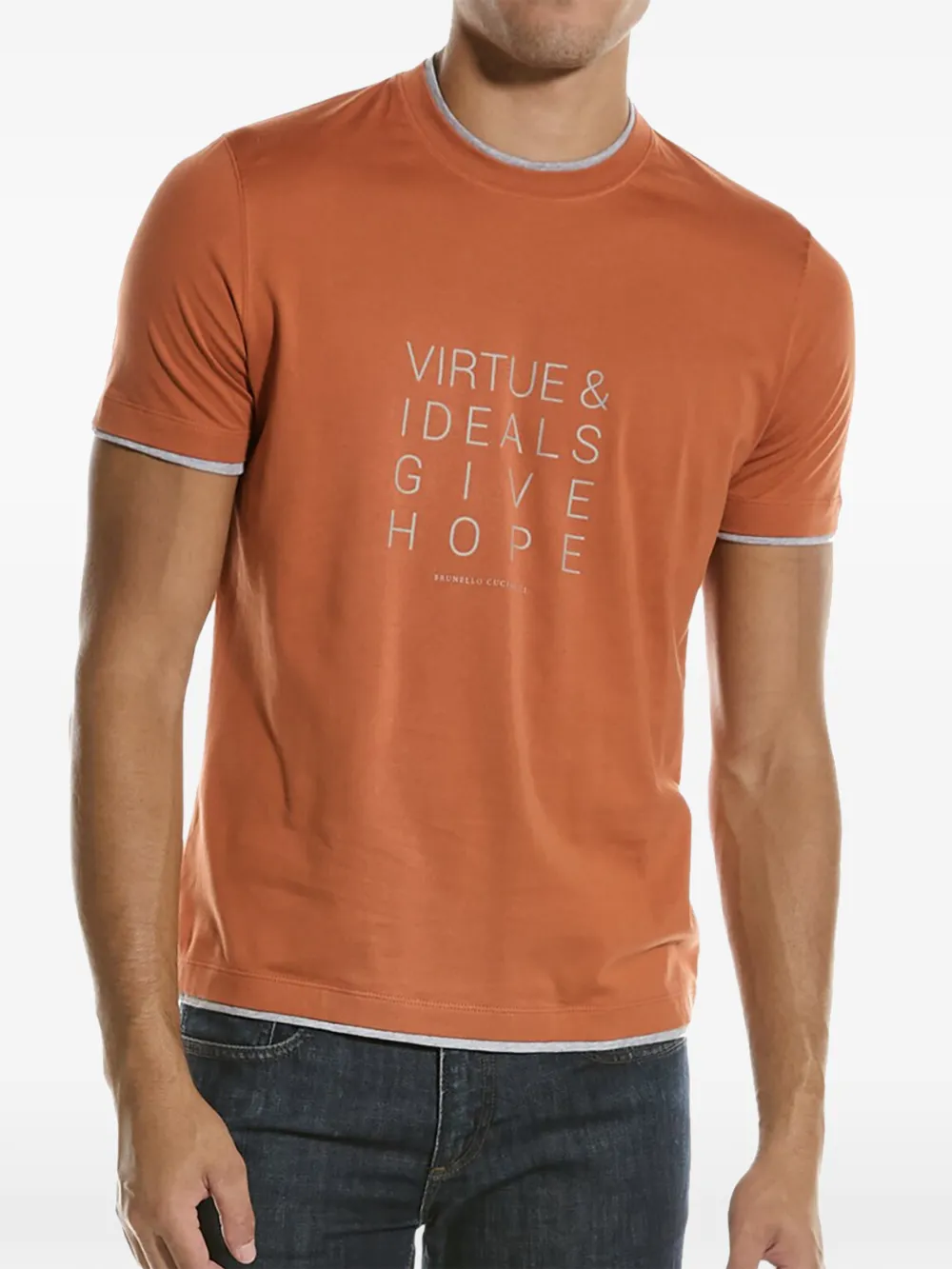 Brunello Cucinelli short-sleeve T-shirt - Arancione