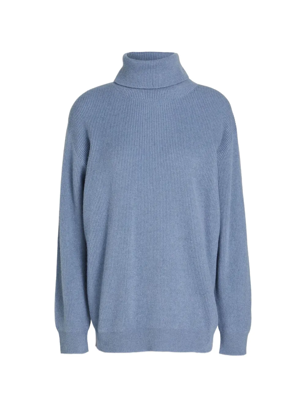 Brunello Cucinelli ribbed-knit roll-neck sweater - Blu