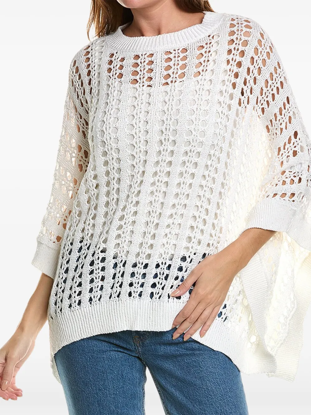 Brunello Cucinelli open-knit top - Bianco
