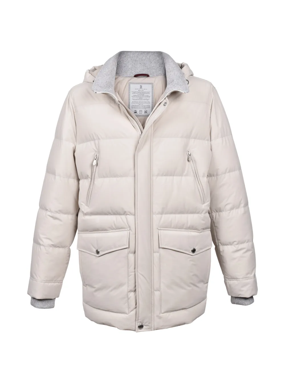 Brunello Cucinelli quilted down-feather padded coat - Neutrals