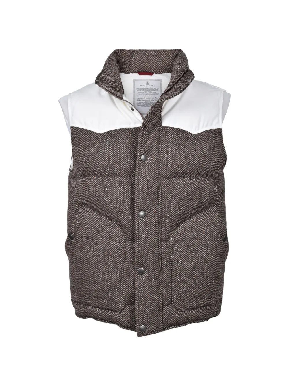 Brunello Cucinelli sleeveless quilted vest - Marrone