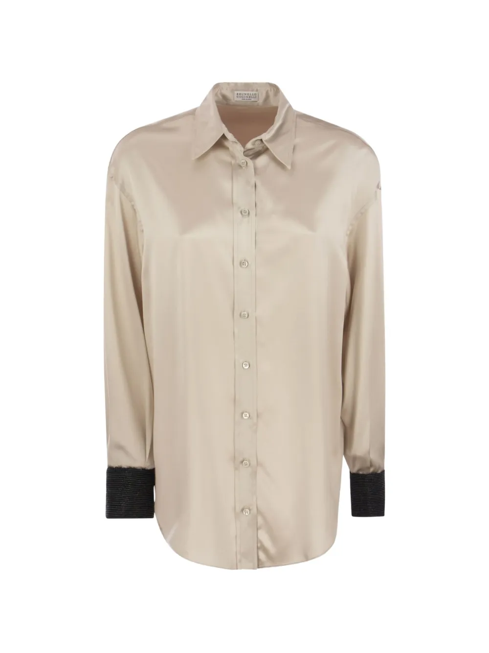 Brunello Cucinelli contrast-cuff shirt - Nude