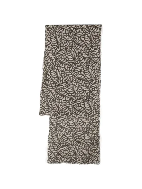 Brunello Cucinelli leaf-pattern scarf