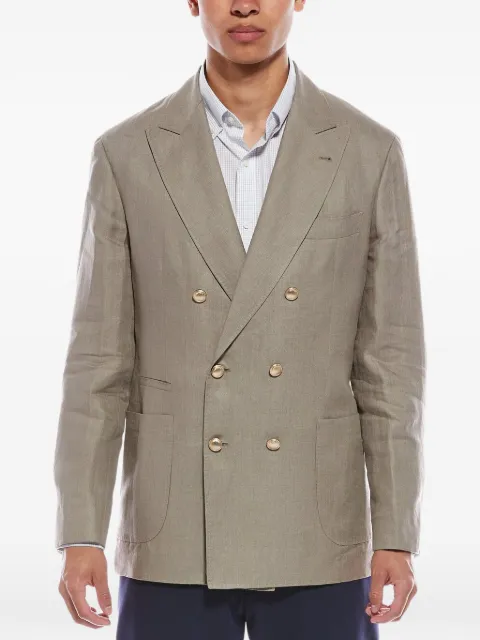 Brunello Cucinelli double-breasted deconstructed blazer