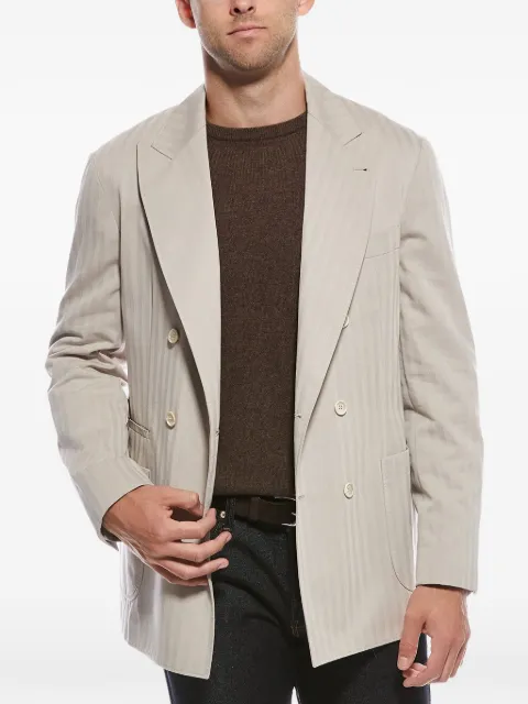 Brunello Cucinelli double-breasted striped blazer
