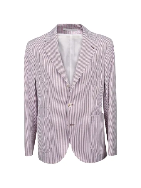 Brunello Cucinelli striped-pattern deconstructed blazer