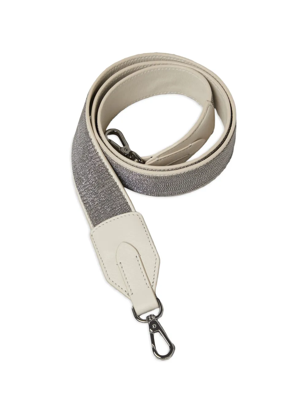 Brunello Cucinelli leather-trim shoulder strap - Weiß