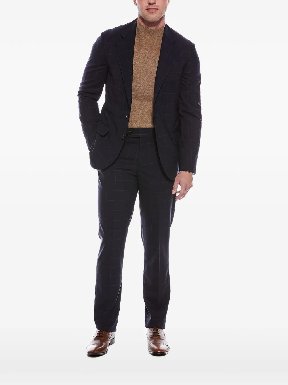 Brunello Cucinelli checkered blazer - Blu