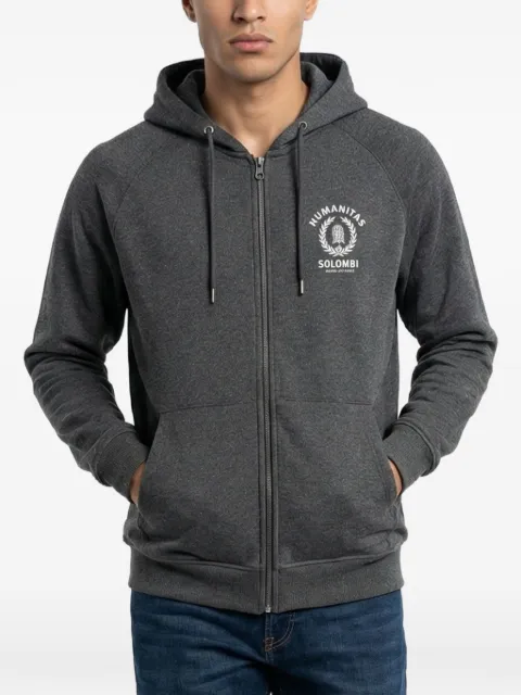 Brunello Cucinelli logo-print zip-up cashmere hoodie