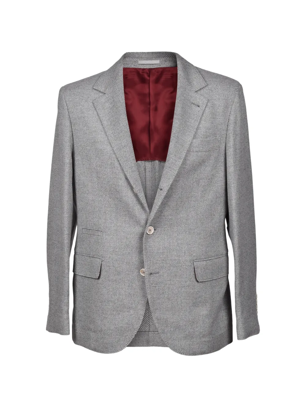 Brunello Cucinelli herringbone-weave blazer - Grey