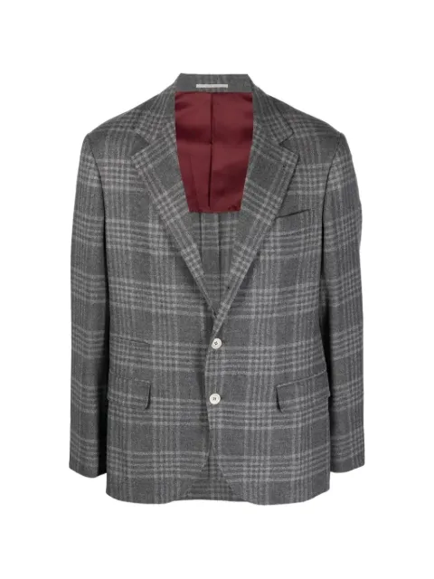 Brunello Cucinelli plaid tailored blazer