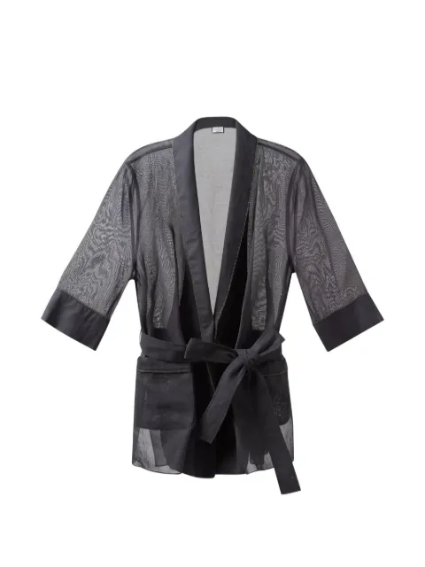 Brunello Cucinelli sheer belted jacket
