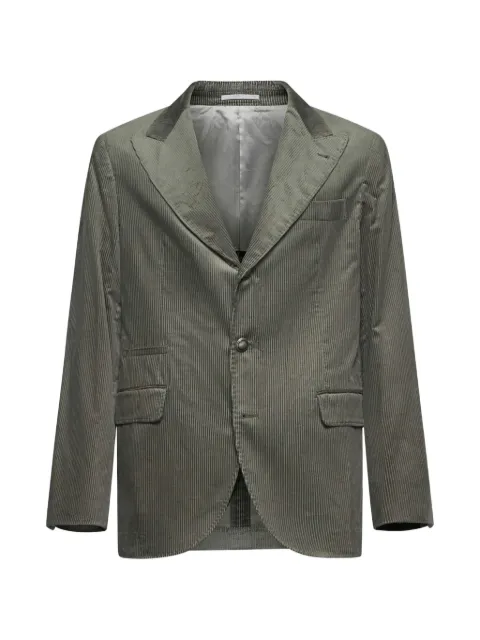 Brunello Cucinelli pinstripe deconstructed blazer
