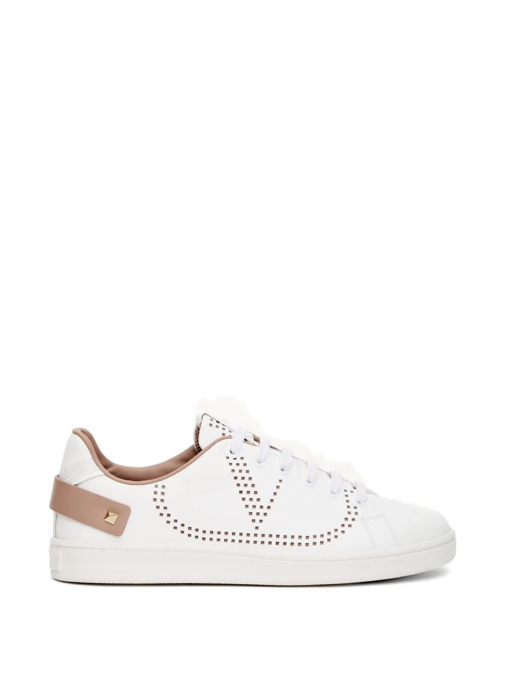 Valentino Garavani Backnet kalfsleren sneakers Wit