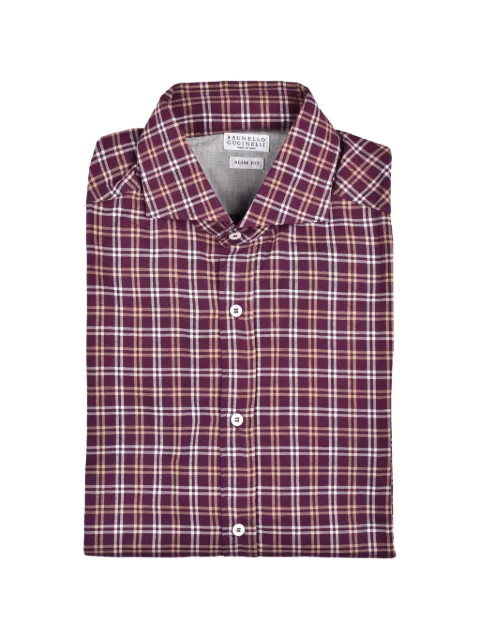 Brunello Cucinelli plaid button-up shirt