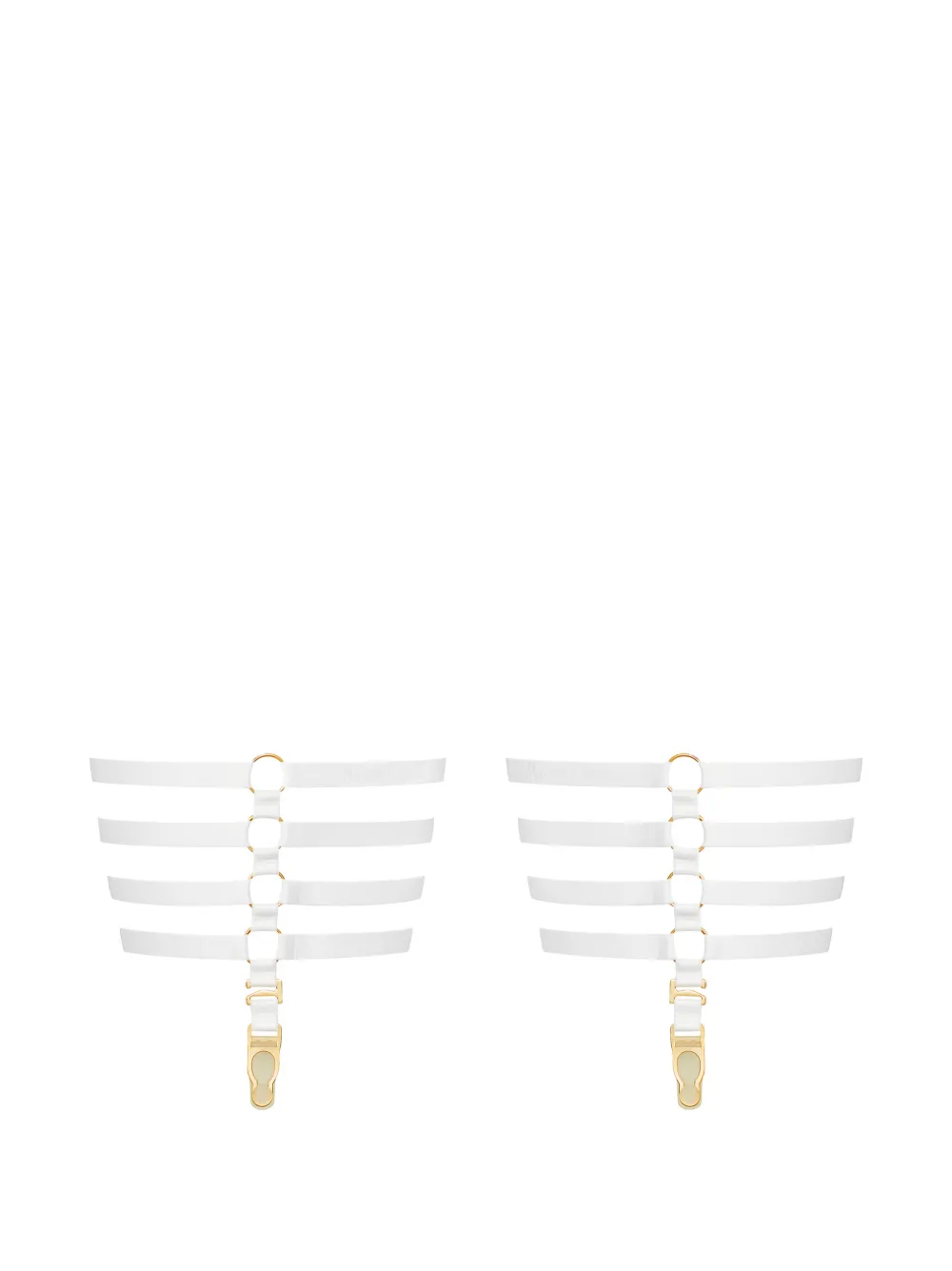 Maison Close multi-strap garters - Weiß