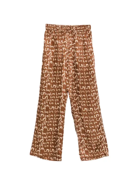 Lee Mathews logo-pattern trousers