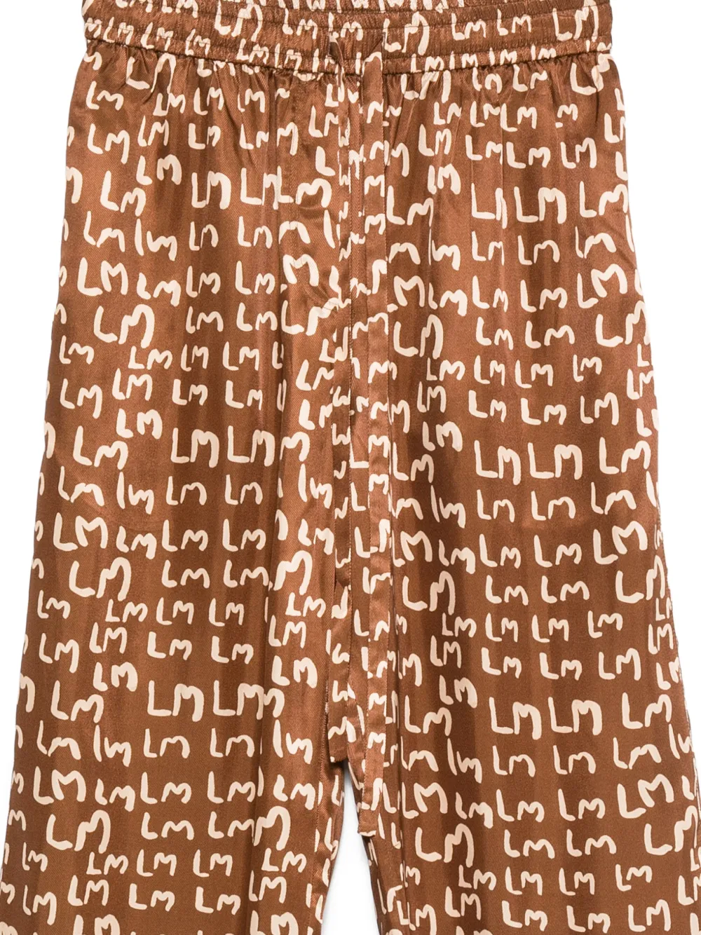 Lee Mathews Broek met logopatroon Bruin