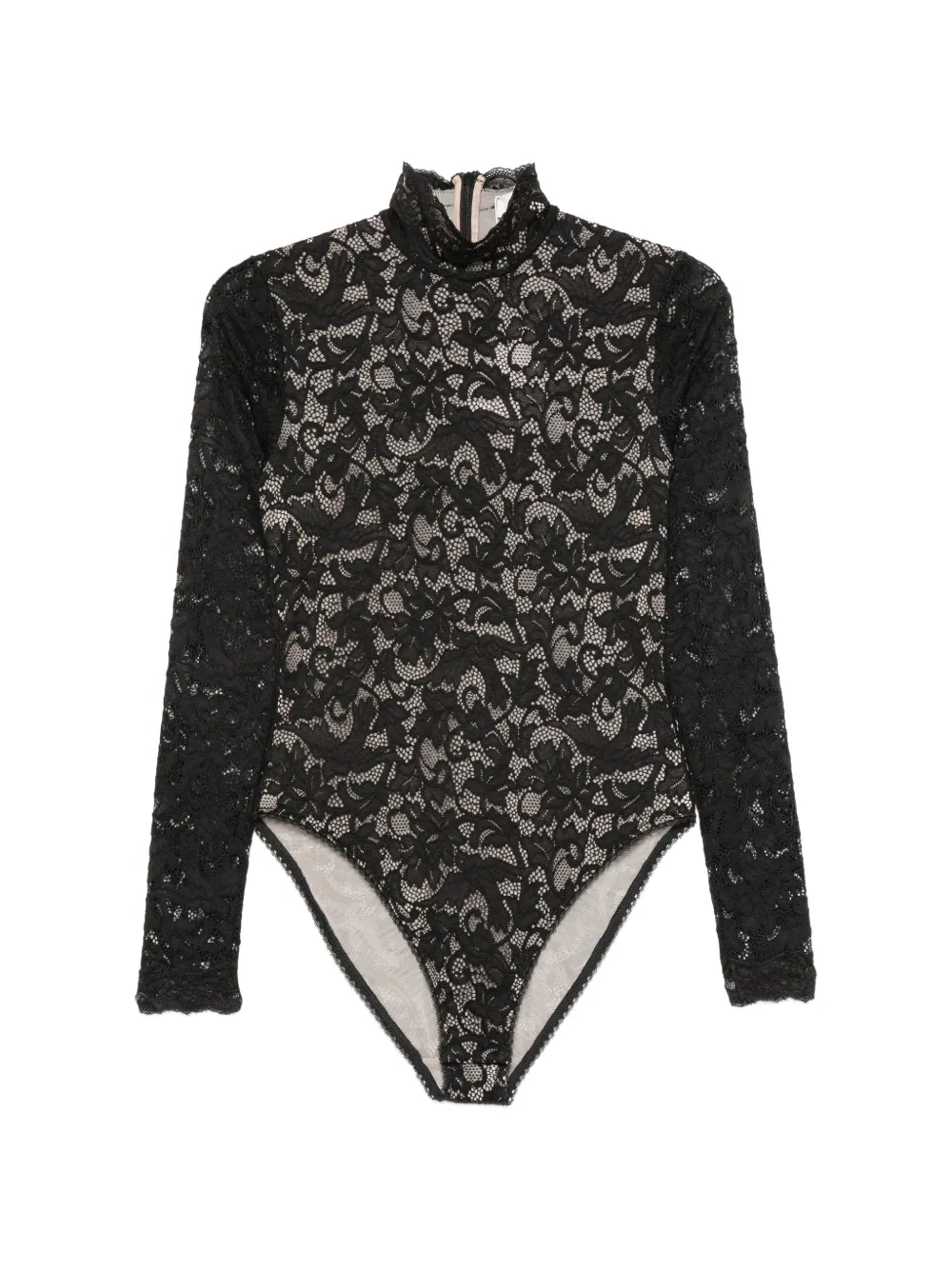 ZIMMERMANN floral-lace high-neck bodysuit - Nero