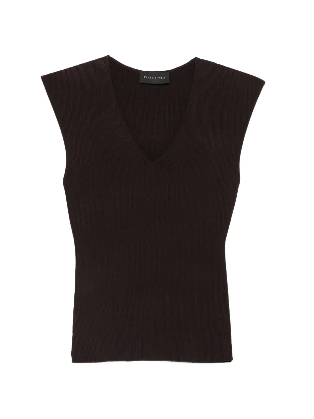 Le Petit Pulle V-neck top - Marrone