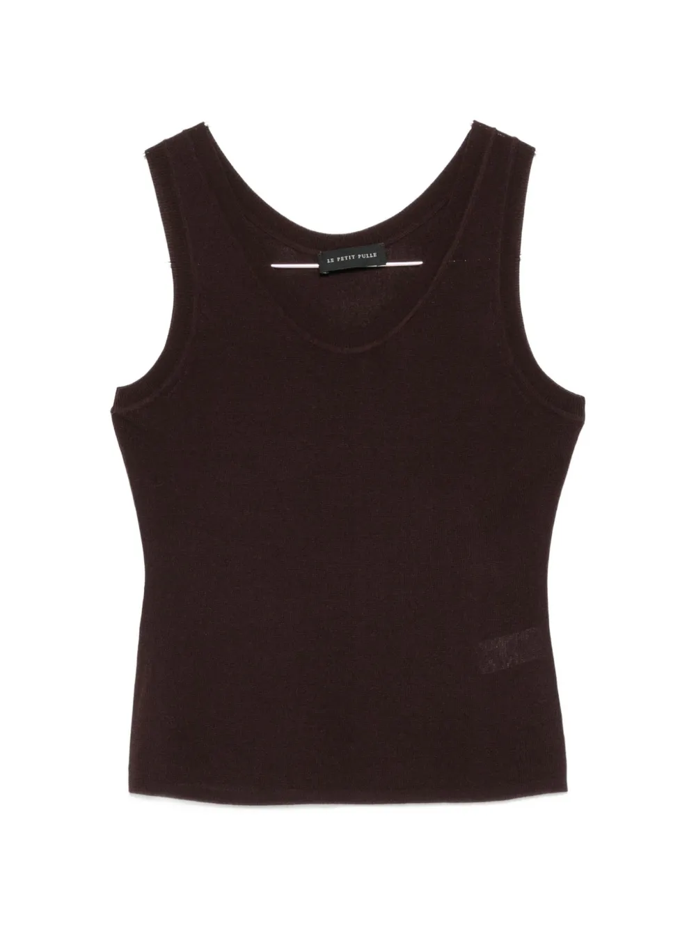 Le Petit Pulle ribbed-knit tank top - Marrone